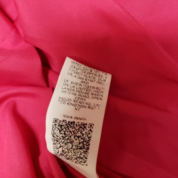 Women’s Shein Fuchsia High Neck Tie Swing Dress Size L NWOT - Picture 4 of 10